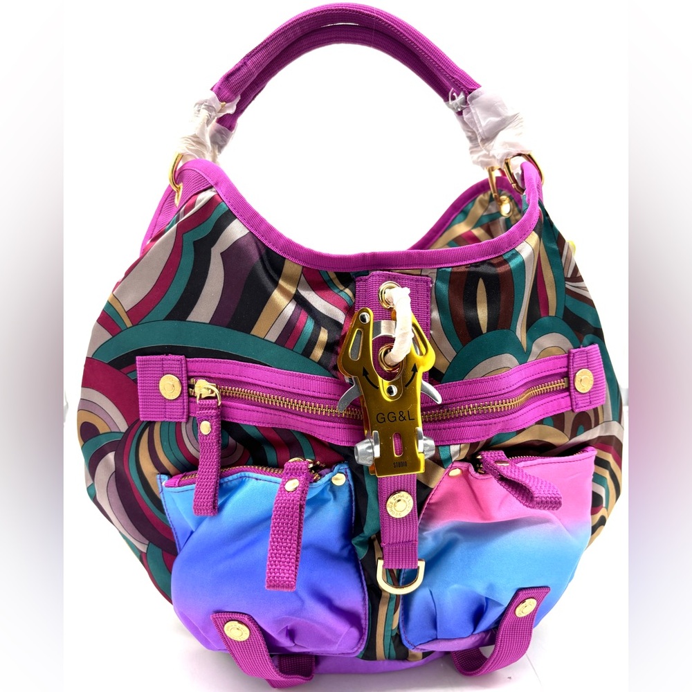 George Gina & Lucy Shiny Lotus Fabric Bag NWT